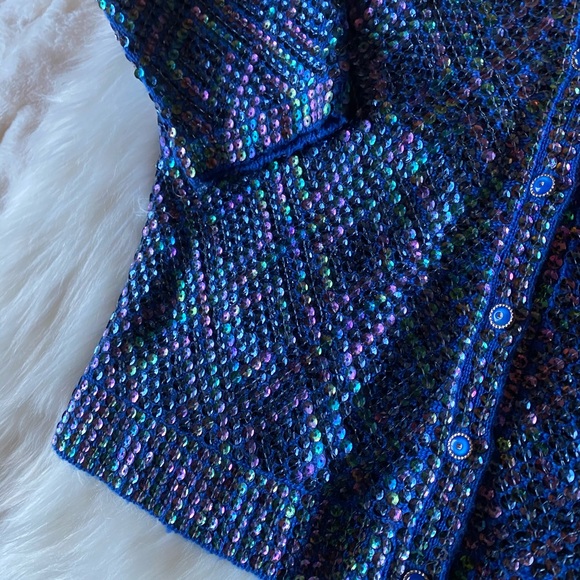 *sold* Free People Iridescent Cardigan - Picture 5 of 10